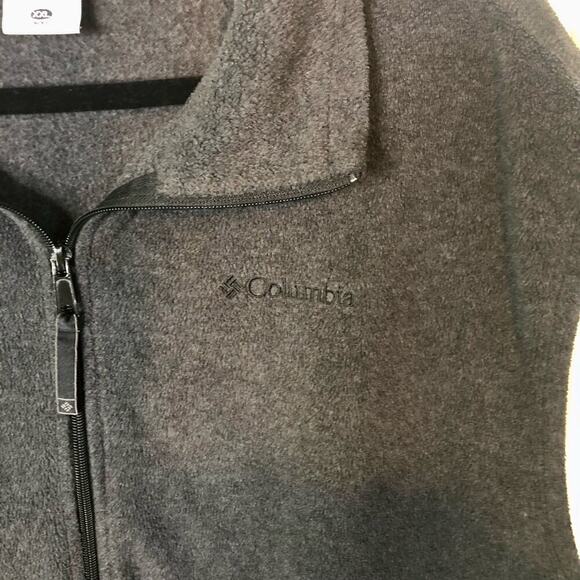 Columbia Men's Charcoal Gray Fleece Vest Full Zip Pockets Activewear Size XXL - Picture 4 of 8